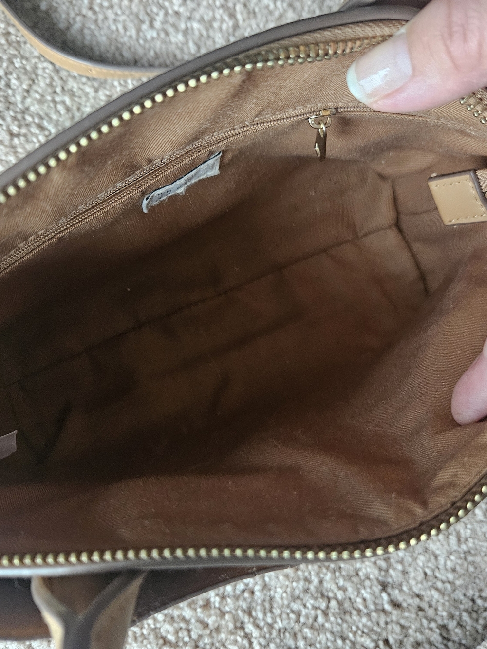 Camel Top Handle Crossbody Purse Small Satchel Handbag - Picture 5 of 6